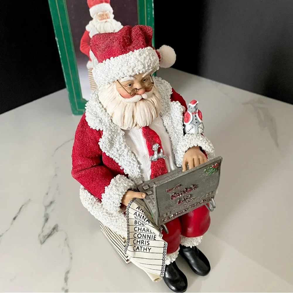 The New Millenium Santa - Computer Working Santa - Fabriche by Kurt Adler - Picture 2 of 12